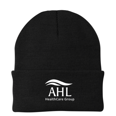 AHL Group - knit cuff beanie with white AHL Group logo