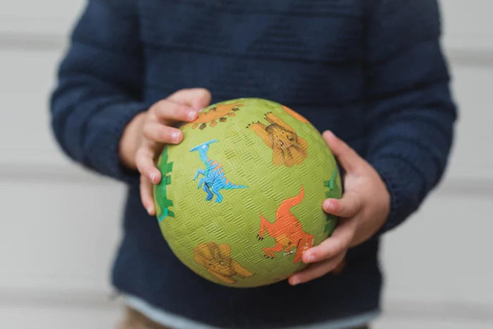Crocodile Creek 7 Inch Playground Ball - Dinosaurs Green