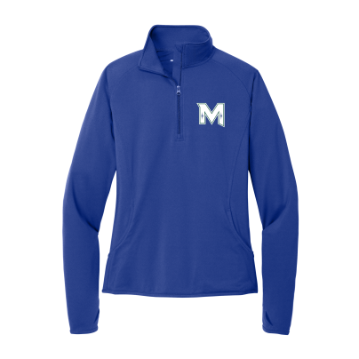 MIRAGE YOUTH HOCKEY- Ladies Sport-Tek LST850 Sport-Wick Stretch 1/2-Zip Pullover with embroidered M logo
