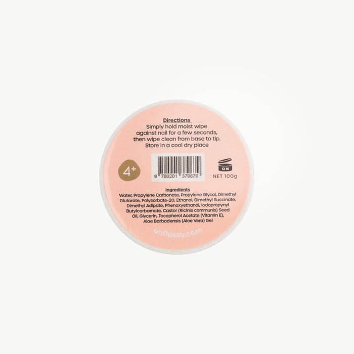 Oh Flossy Water Based Nail Polish Remover Wipes