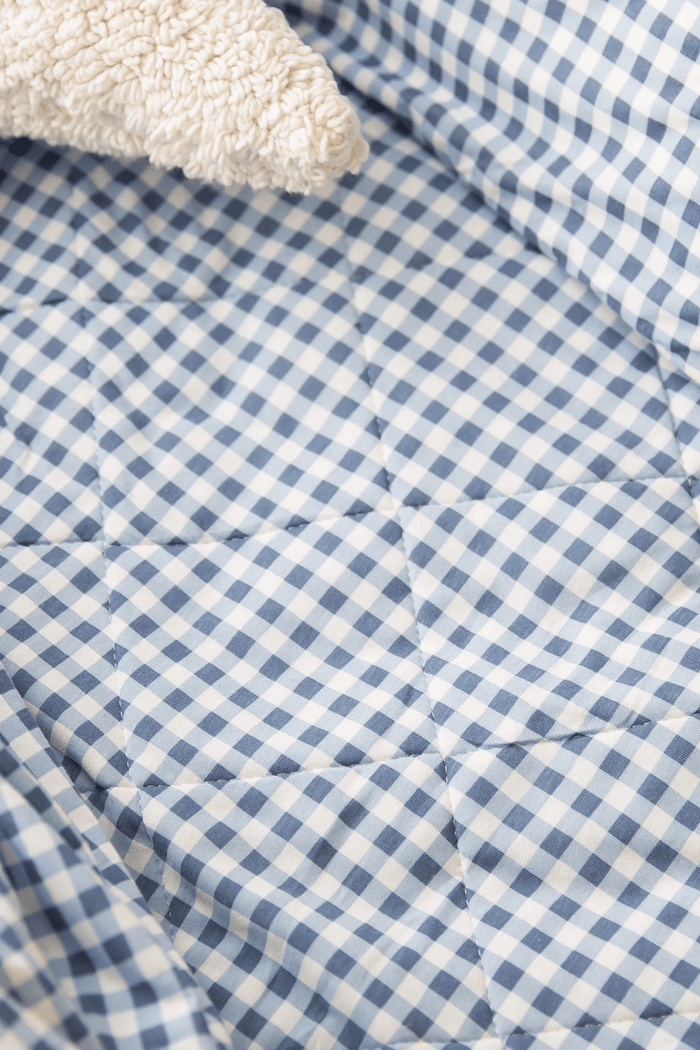 The Midnight Gang Dusty Blue Gingham Bed Wetting Mat