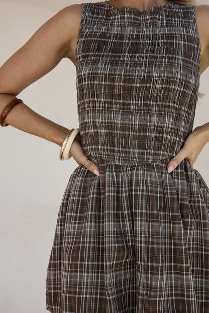 Sunrise Escapade Mini Dress Juno Check