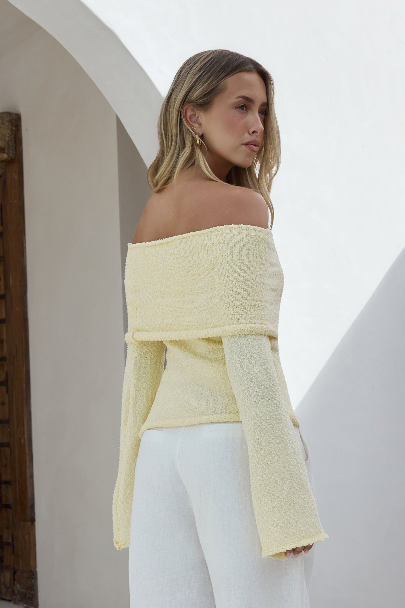 First Class Fantasy Off Shoulder Top Yellow