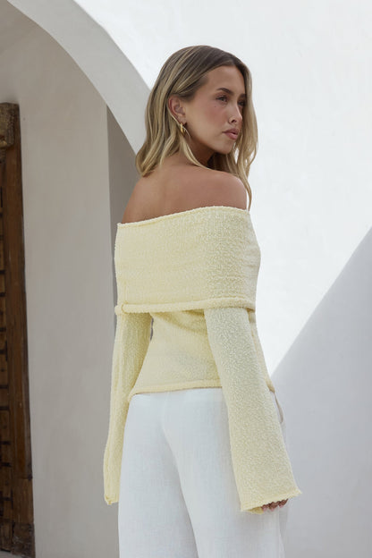 First Class Fantasy Off Shoulder Top Yellow