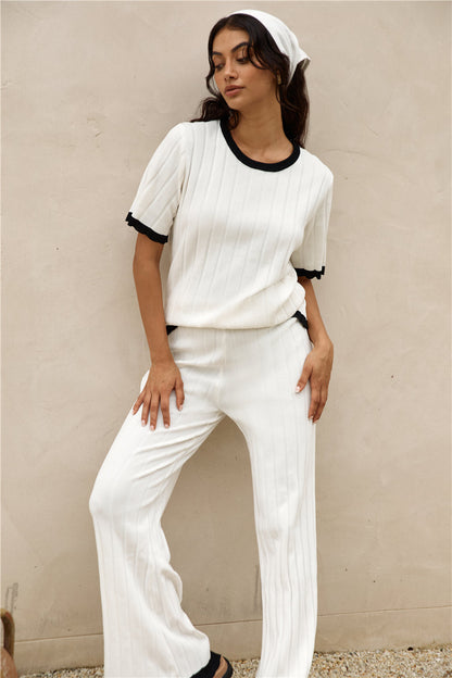 Colder Days Knit Top White