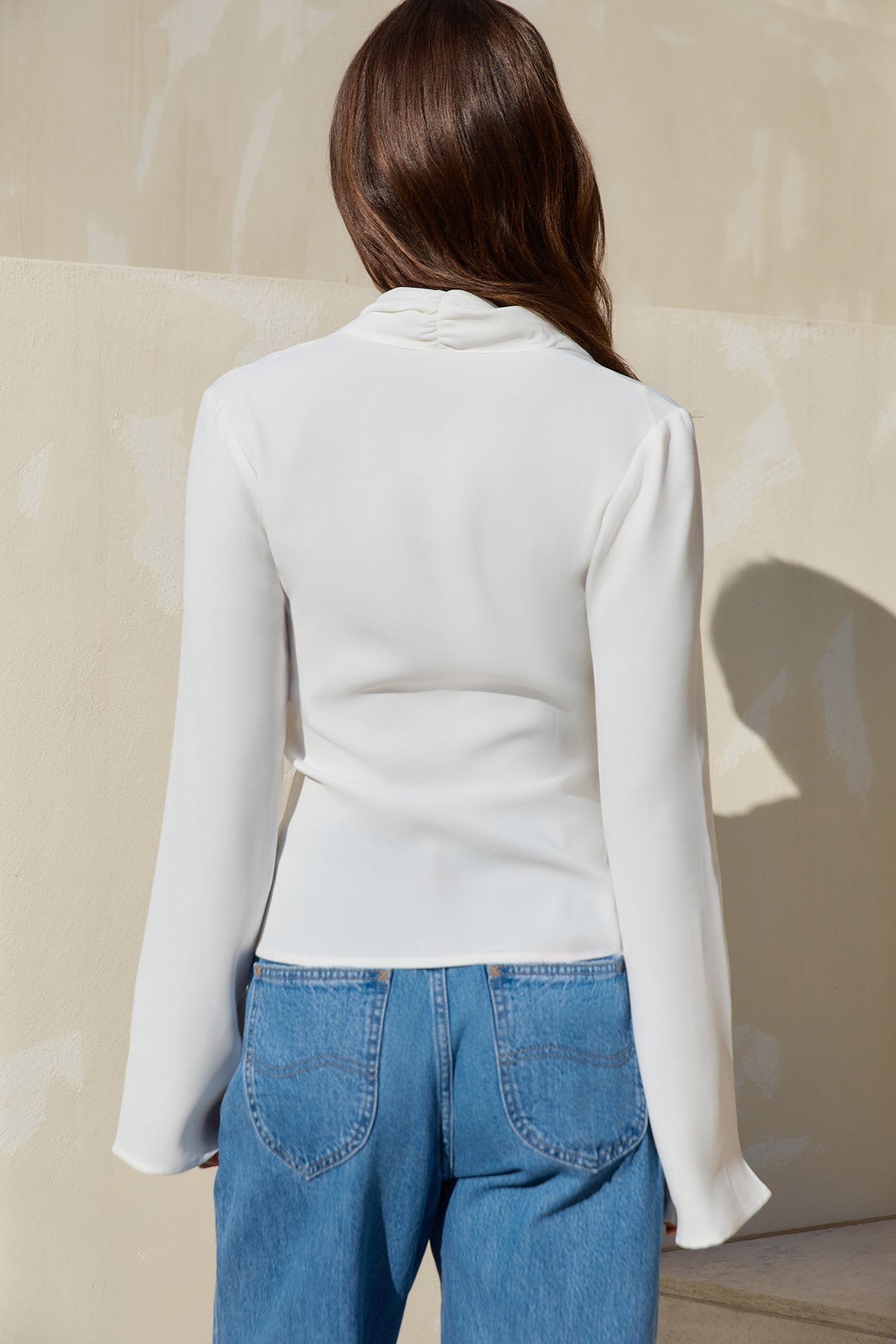 Summer In The City Long Sleeve Top White