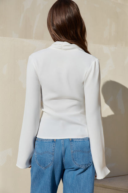 Summer In The City Long Sleeve Top White