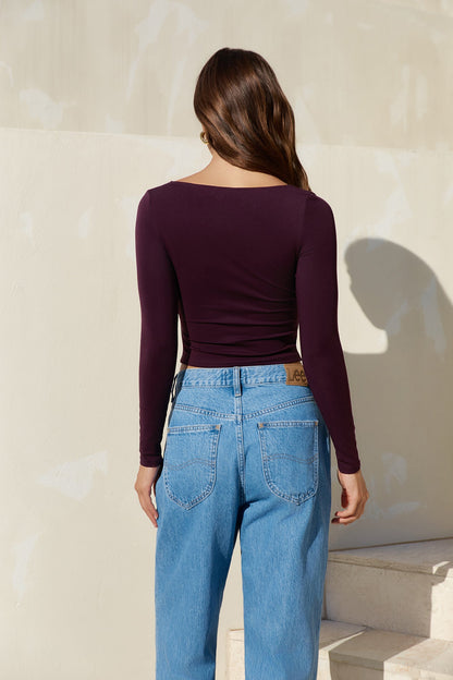 Roam Free Forever Long Sleeve Top Purple