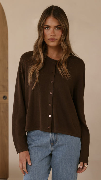 Lydia Cardigan - Chocolate