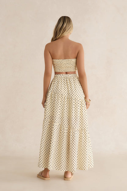 Shimmering Sands Polka Dot Crop Top Yellow
