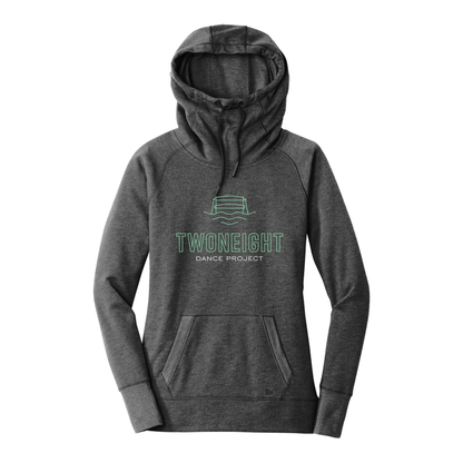 218 Dance Project New Era ® LNEA510 Ladies Tri-Blend Fleece Pullover Hoodie with embroidered full front logo