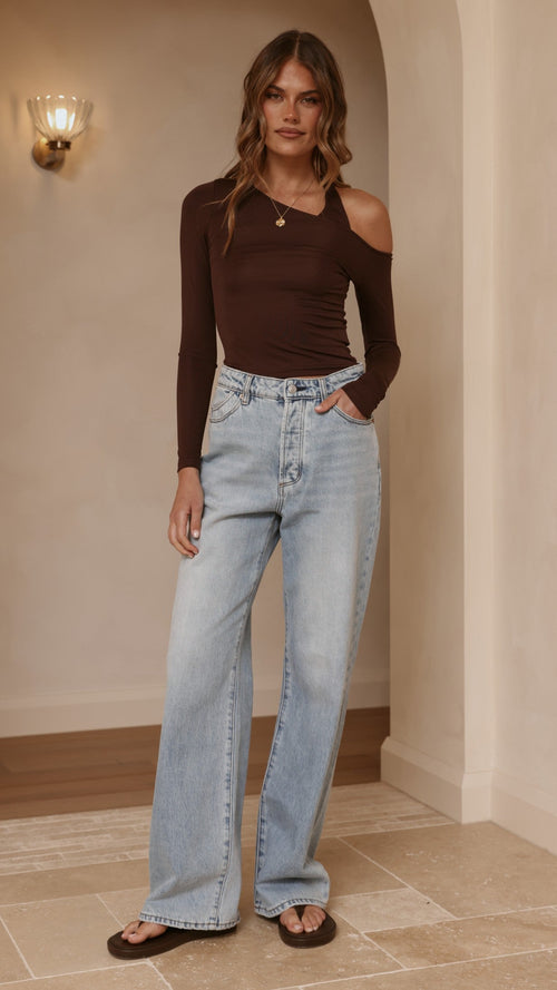 Romy Long Sleeve Top - Chocolate