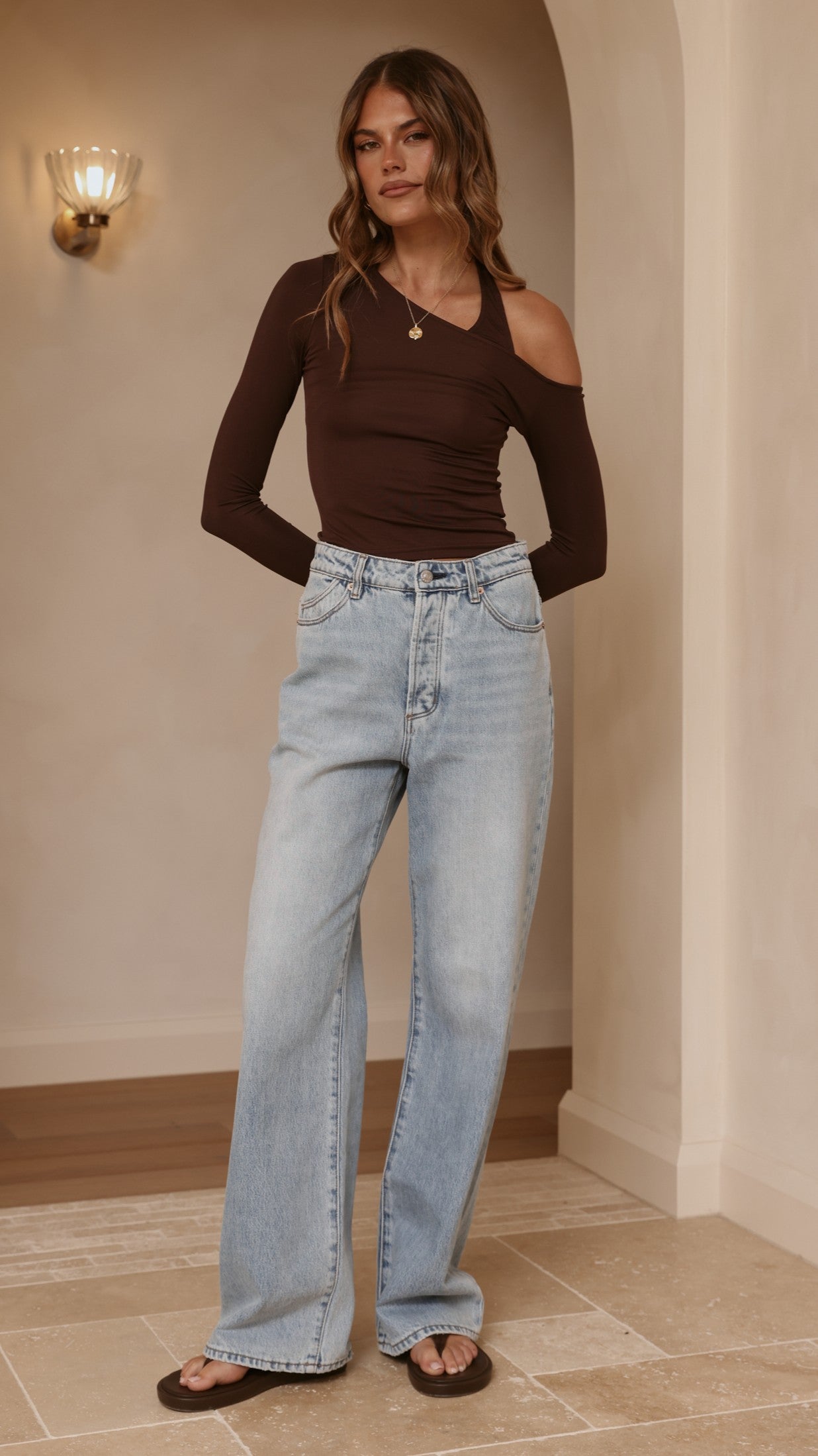 Romy Long Sleeve Top - Chocolate