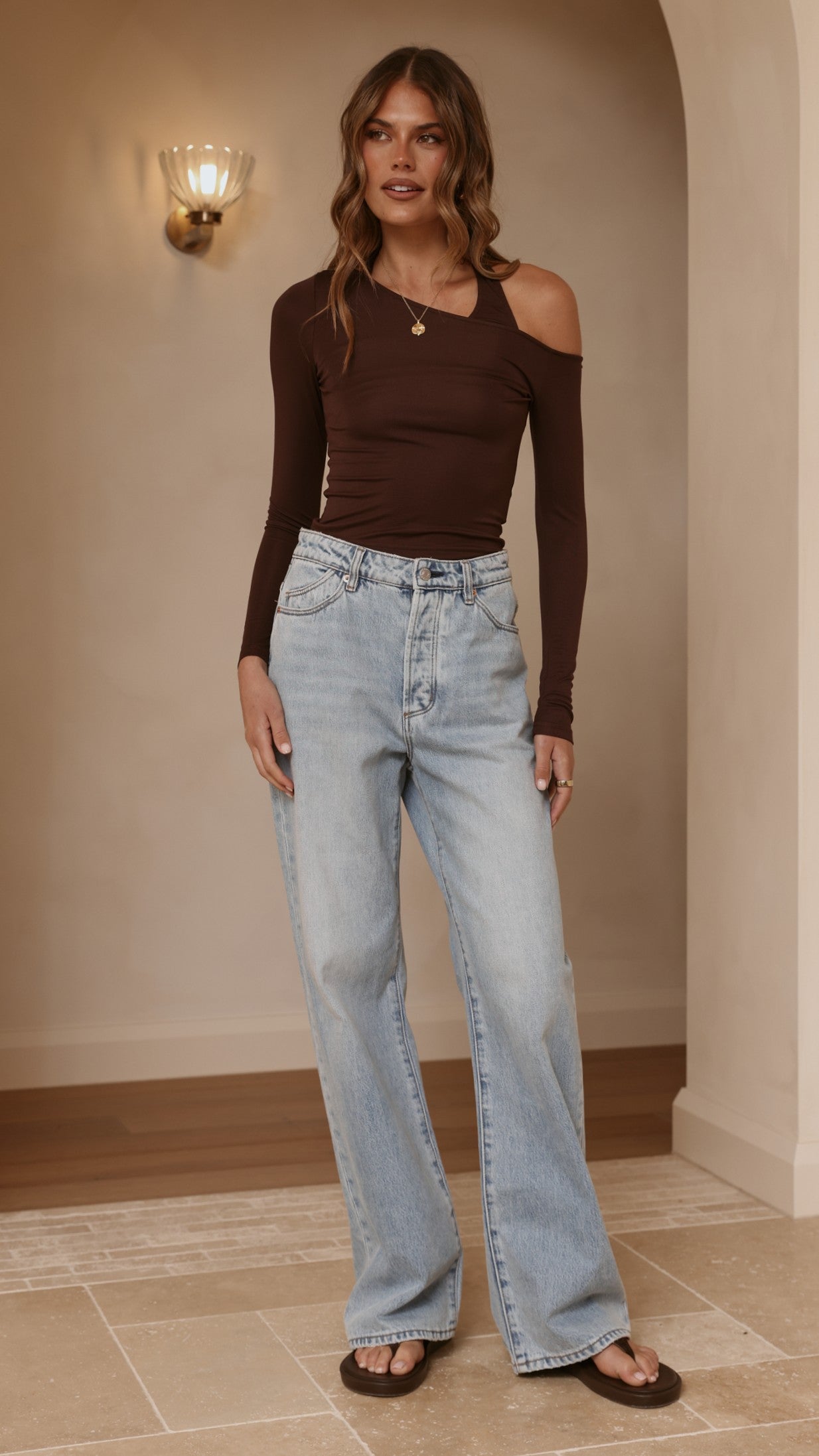 Romy Long Sleeve Top - Chocolate