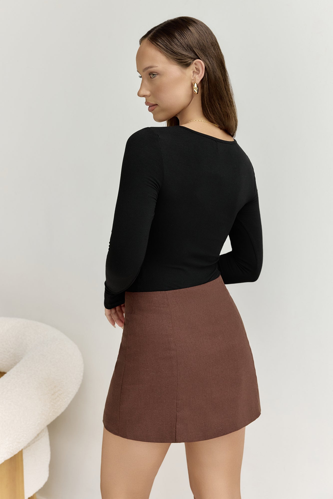 BASE The Flatter Me Long Sleeve Ribbed Bodysuit Black