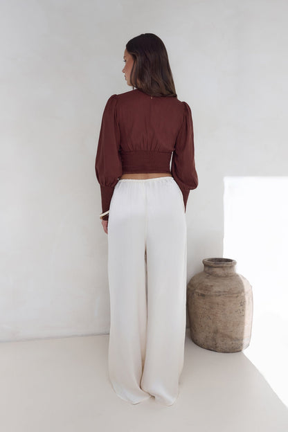 Brush Of Luck Long Sleeve Top Brown