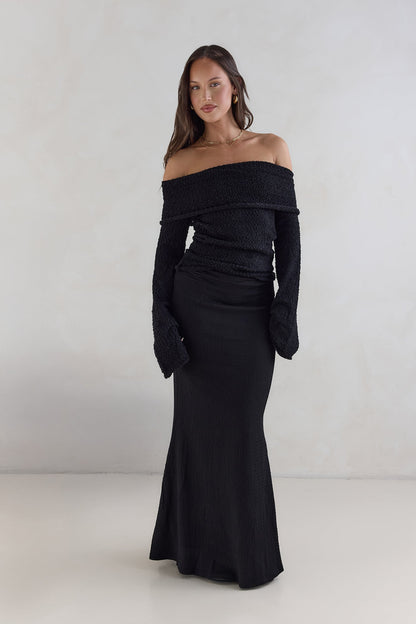 First Class Fantasy Off Shoulder Top Black