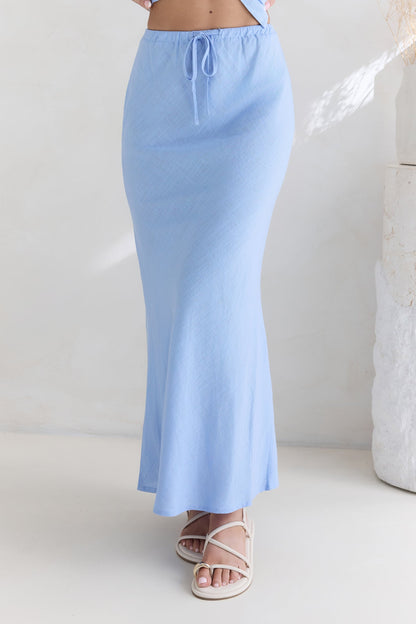 Aquatic Wonder Maxi Skirt Blue