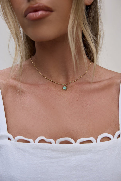 Ocean Eyes Necklace Gold