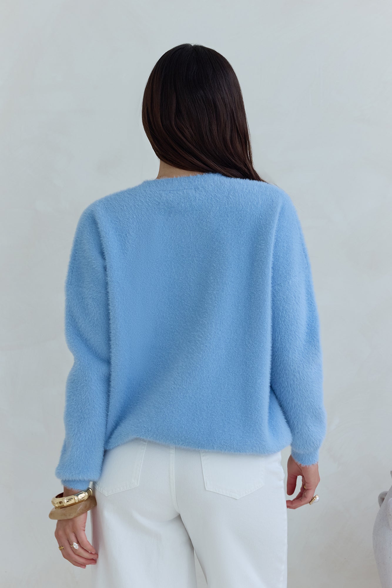 Winter Escape Knit Sweater Blue