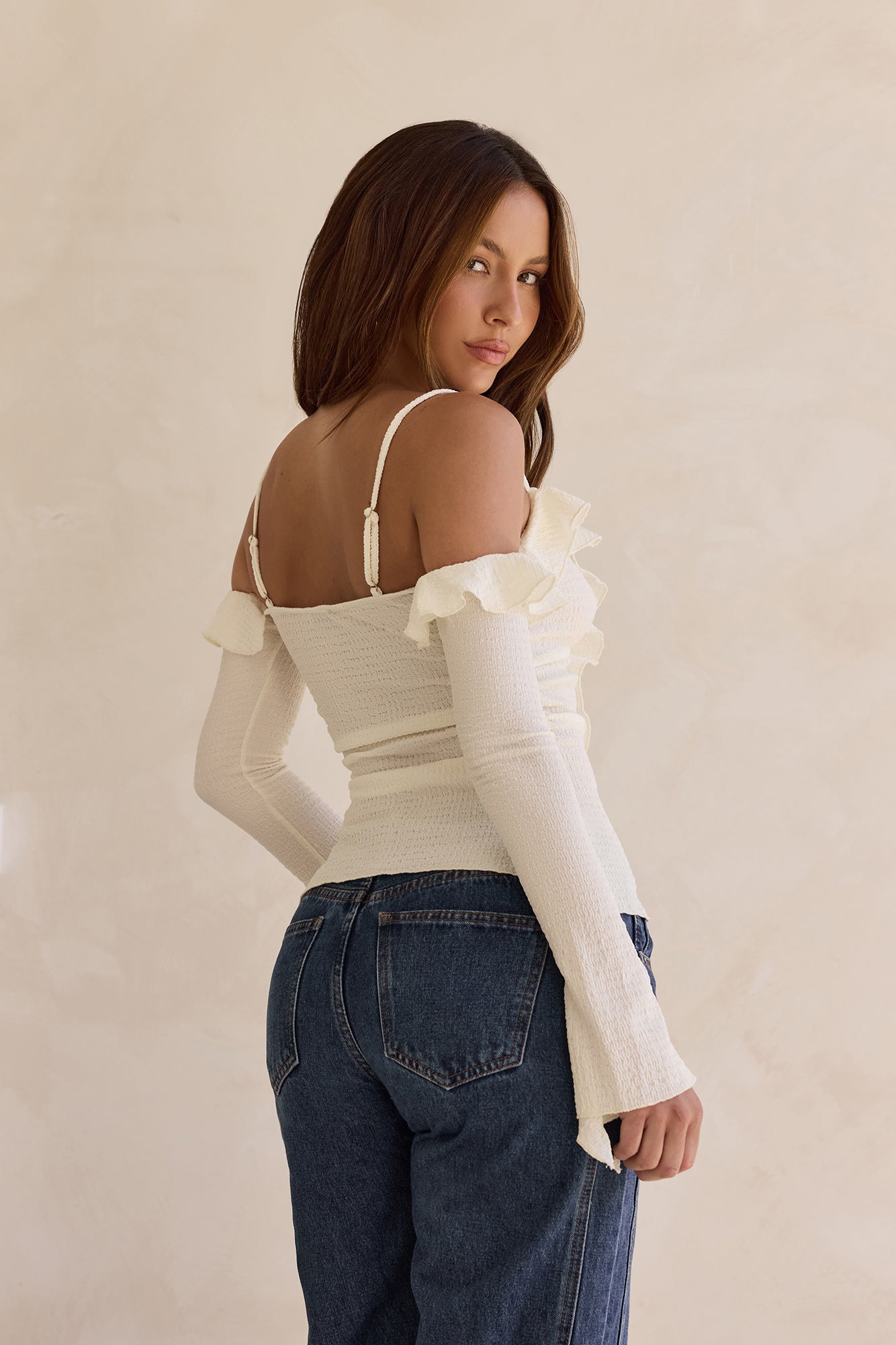 Tonic Of Dreams Long Sleeve Top Cream