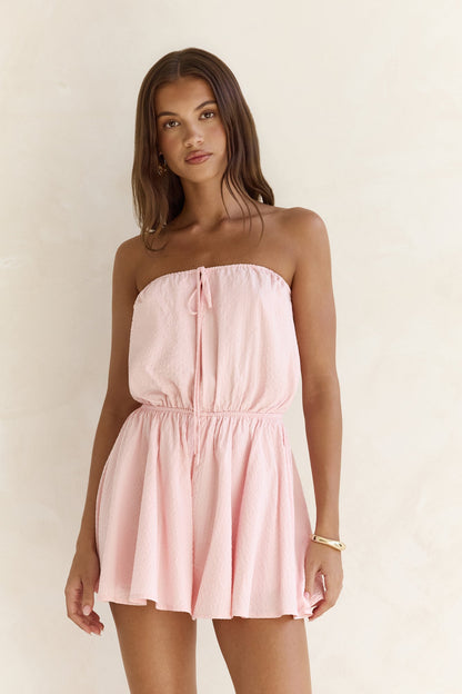 Kinder Love Strapless Romper Pink