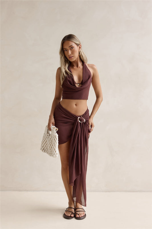 Island Twilight Sarong Chocolate