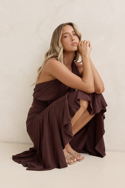 Dreamy Shores Halter Top Brown