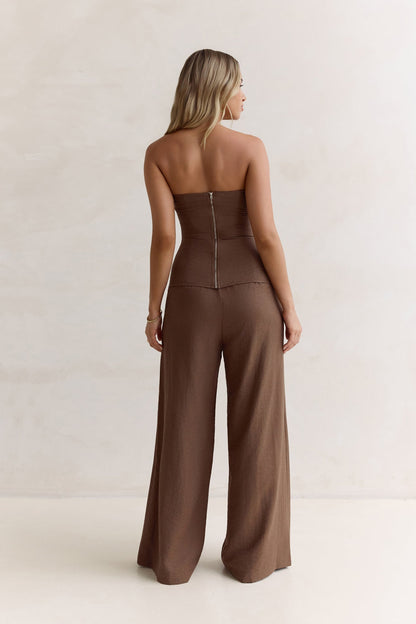 Laidback Lover Strapless Set Brown
