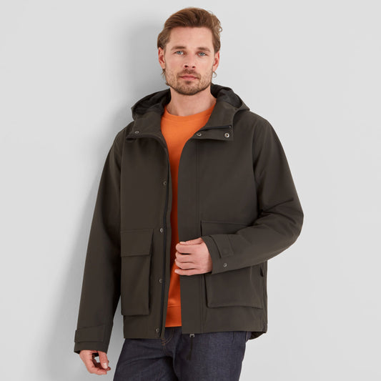 Cason Mens Waterproof Jacket - Washed Black