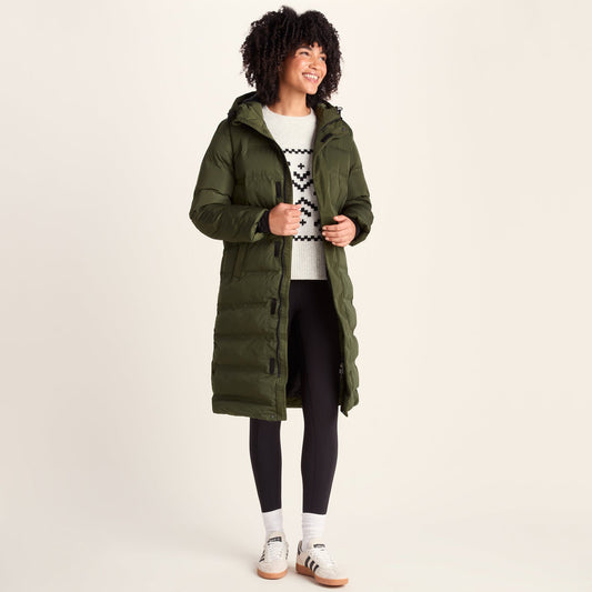 Glaston Womens Shower Resistant Insulated Parka - Dark Green