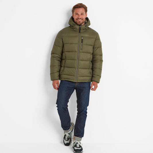 Maloney Mens Wind Resistant Insulated Jacket - Khaki