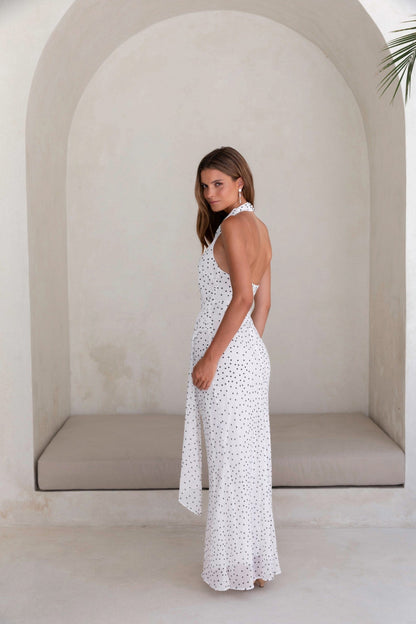 Spot The Treasure Maxi Dress White
