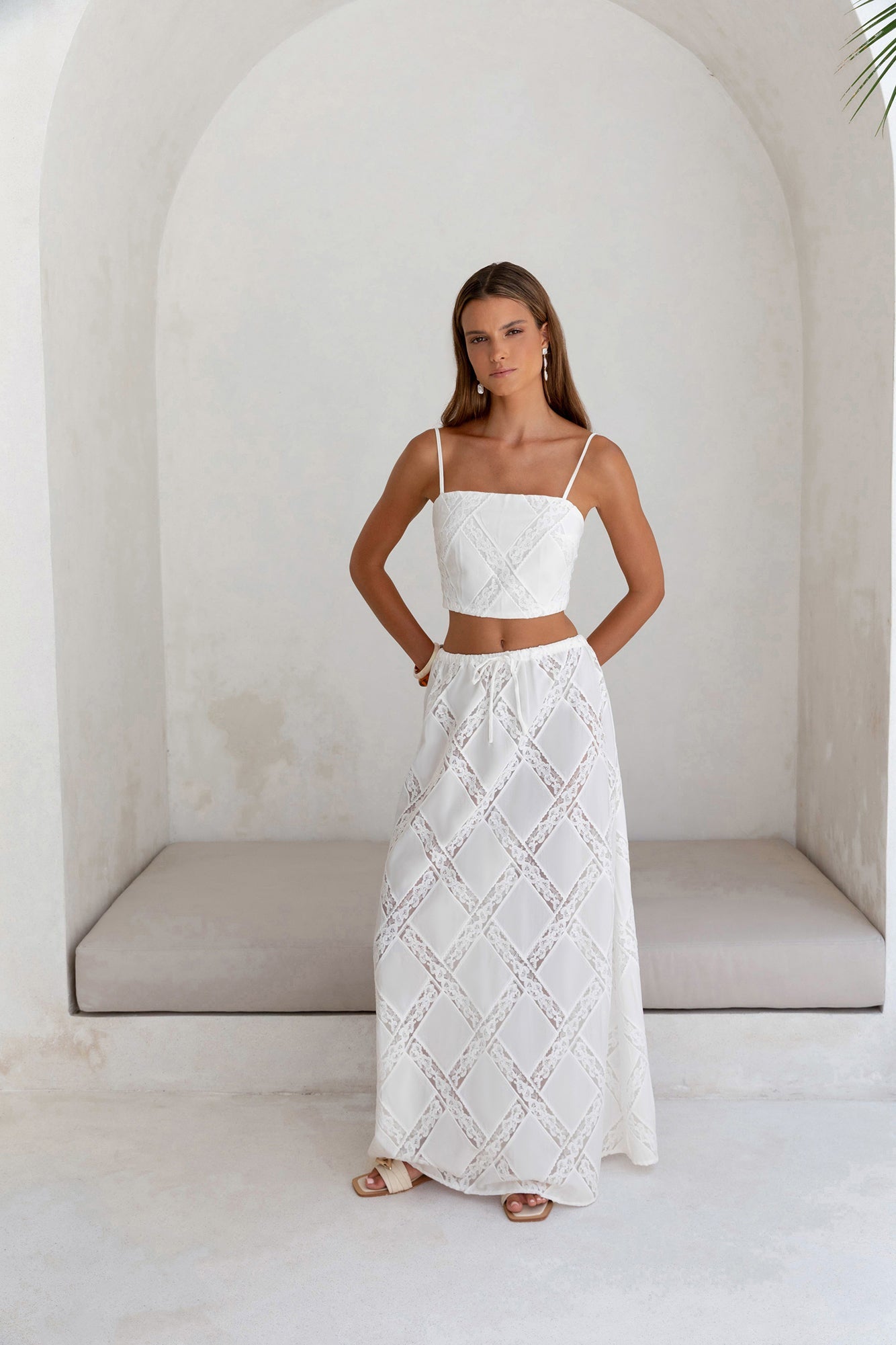 Ocean Air Oasis Crop Top White