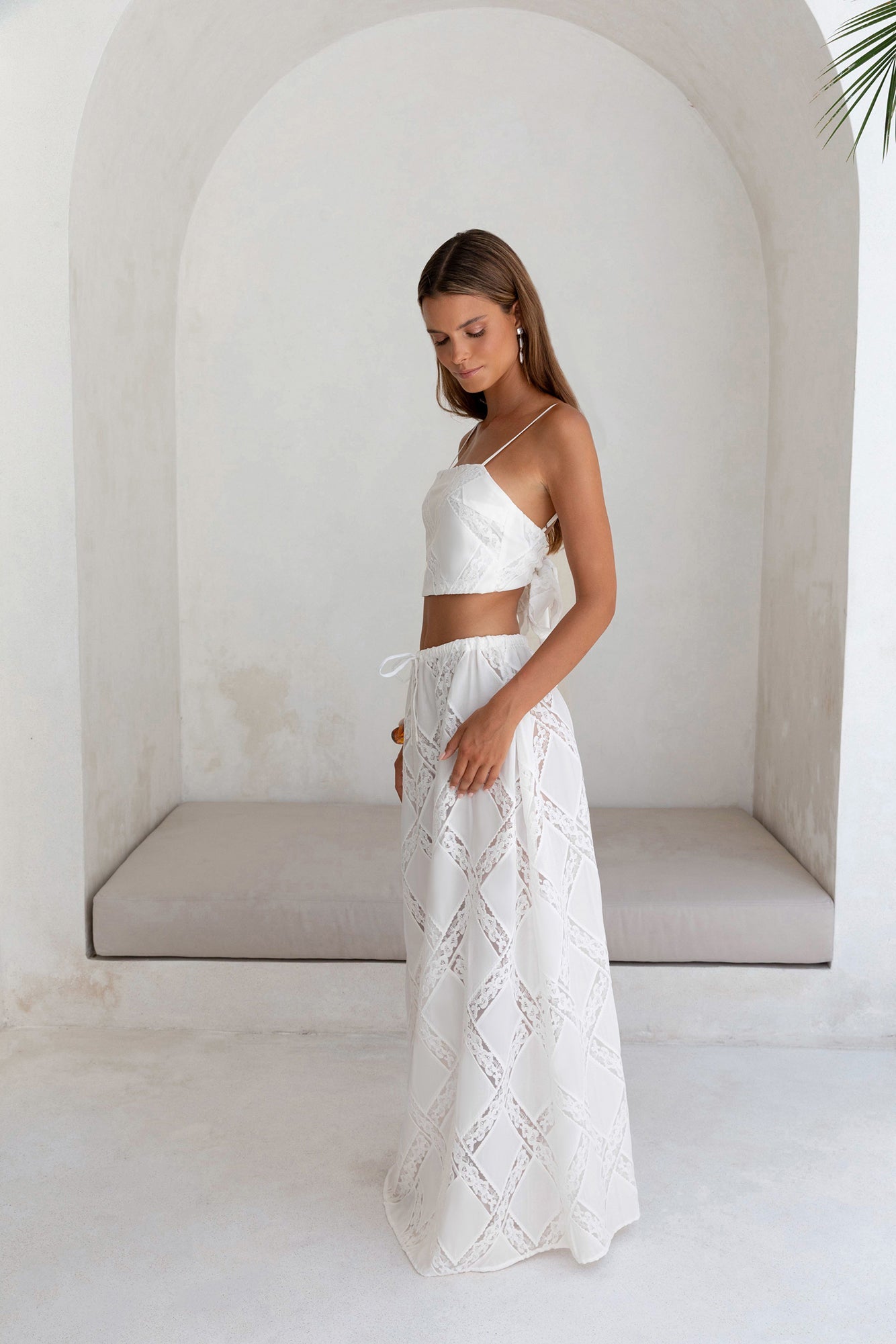Ocean Air Oasis Crop Top White