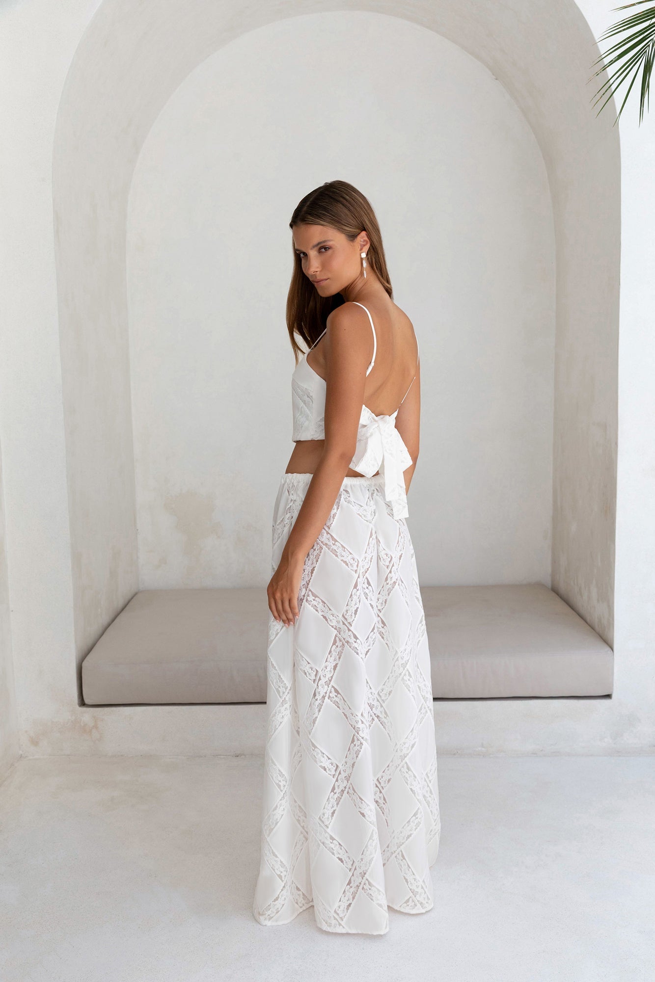Ocean Air Oasis Crop Top White