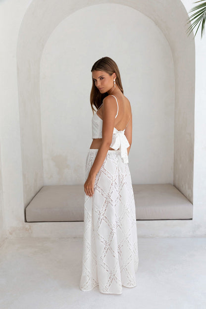 Ocean Air Oasis Crop Top White