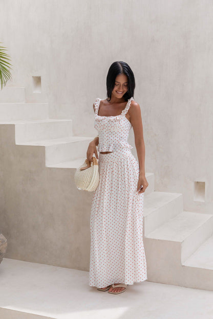 Shoreline Summers Polka Dot Set Red White