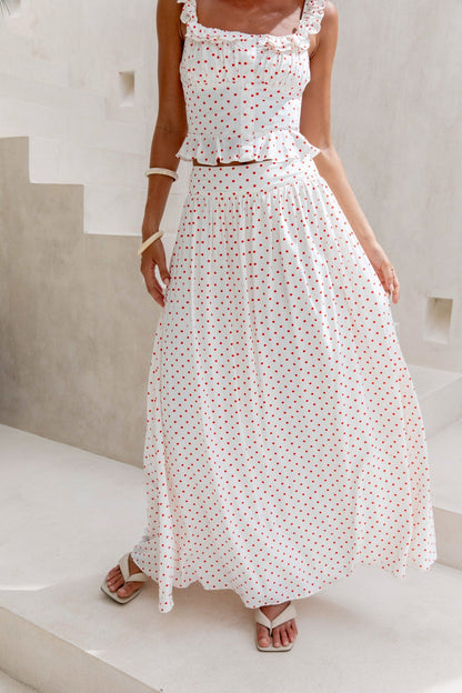 Shoreline Summers Polka Dot Set Red White