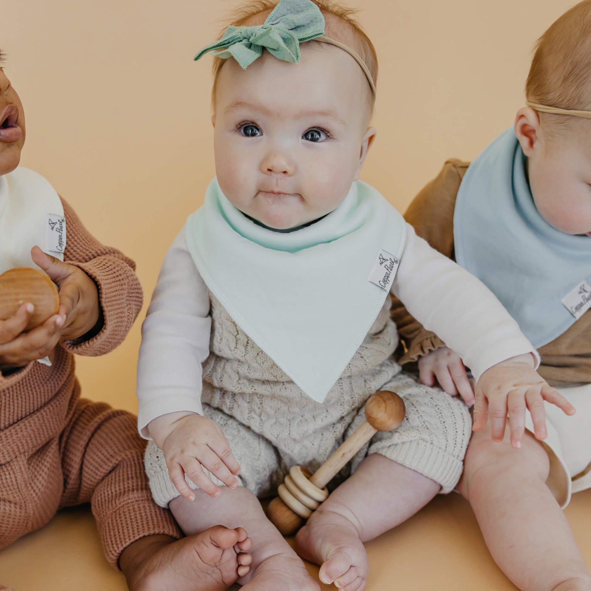4 Pack Baby Bandana Bibs - Bennie