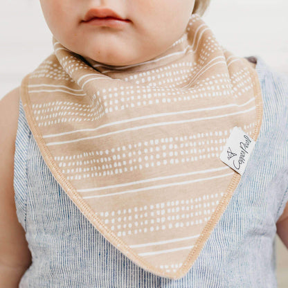 4 Pack Baby Bandana Bibs - Peanut