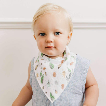 4 Pack Baby Bandana Bibs - Peanut