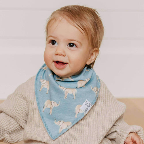 4 Pack Baby Bandana Bibs - Peanut