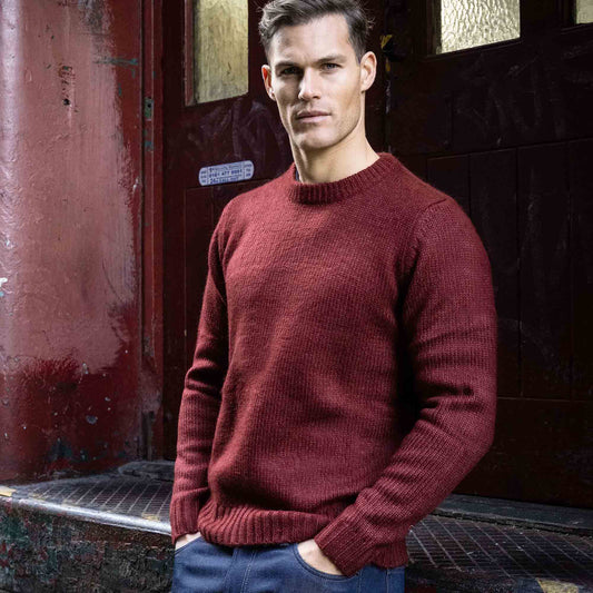 Cicero Mens Knitted Jumper - Port Marl