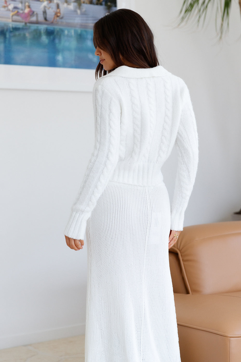 Winter Bliss Knit Cardigan White