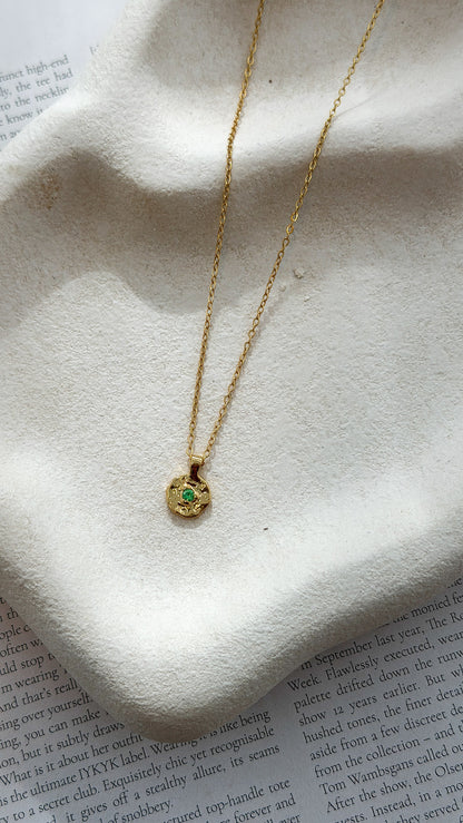May Birthstone Necklace - Emerald