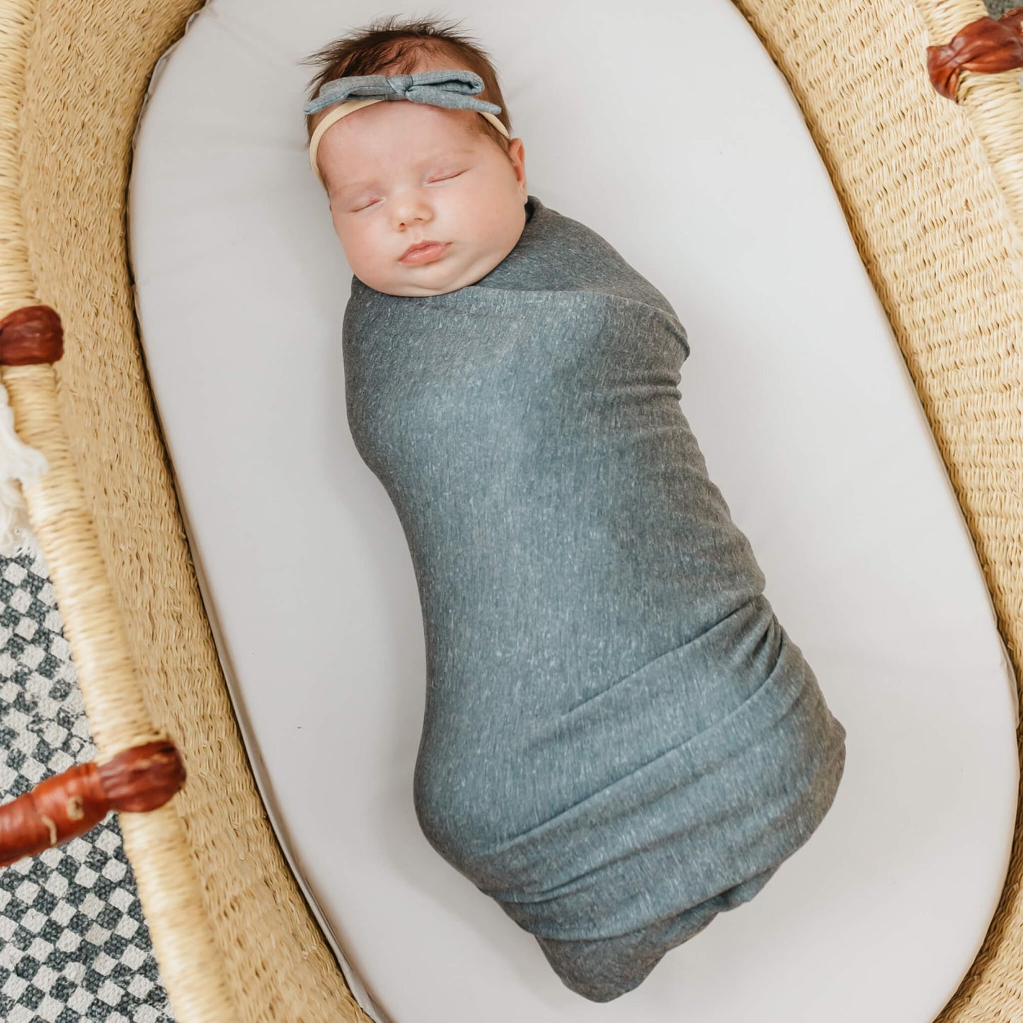 Knit Swaddle Blanket - Slate