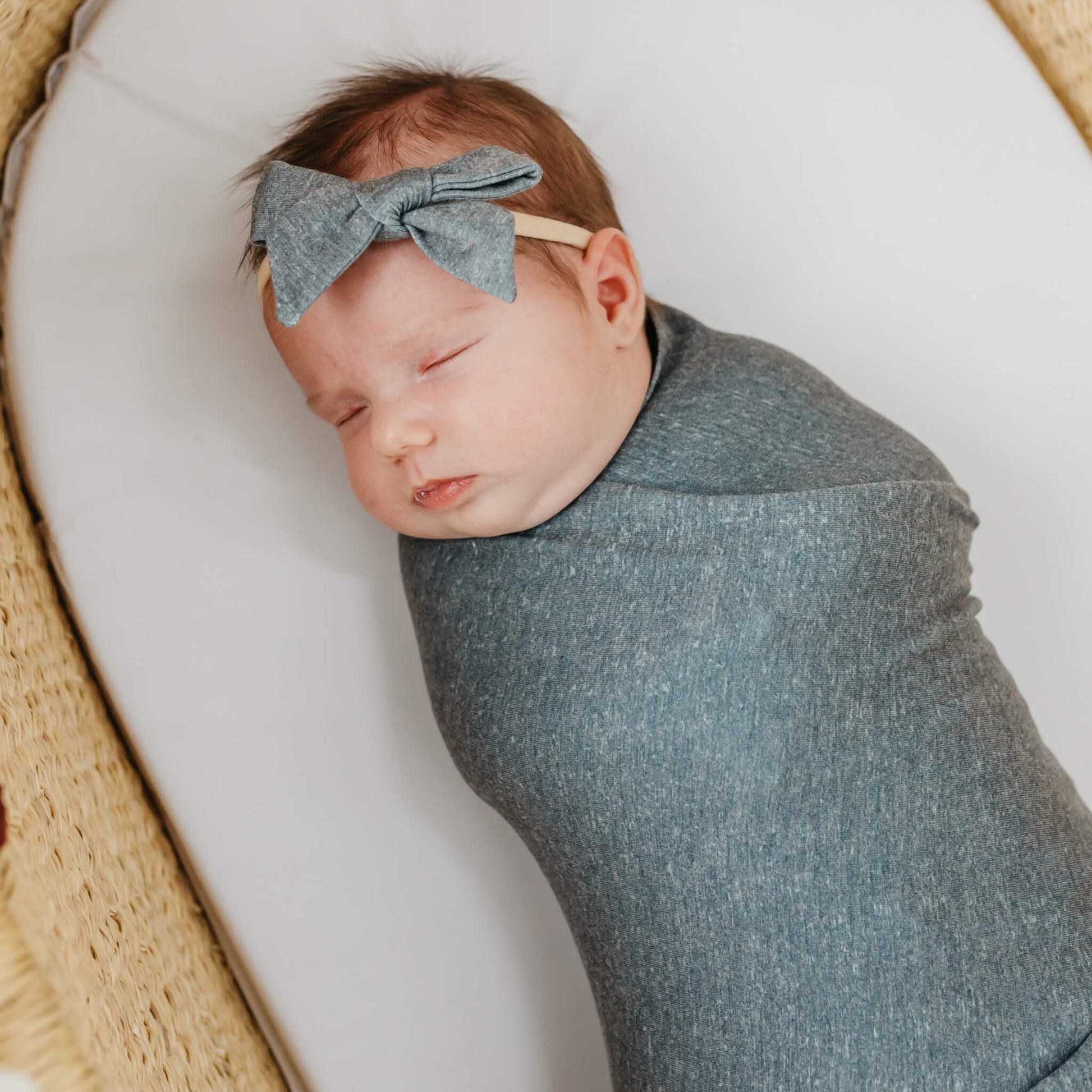 Knit Swaddle Blanket - Slate