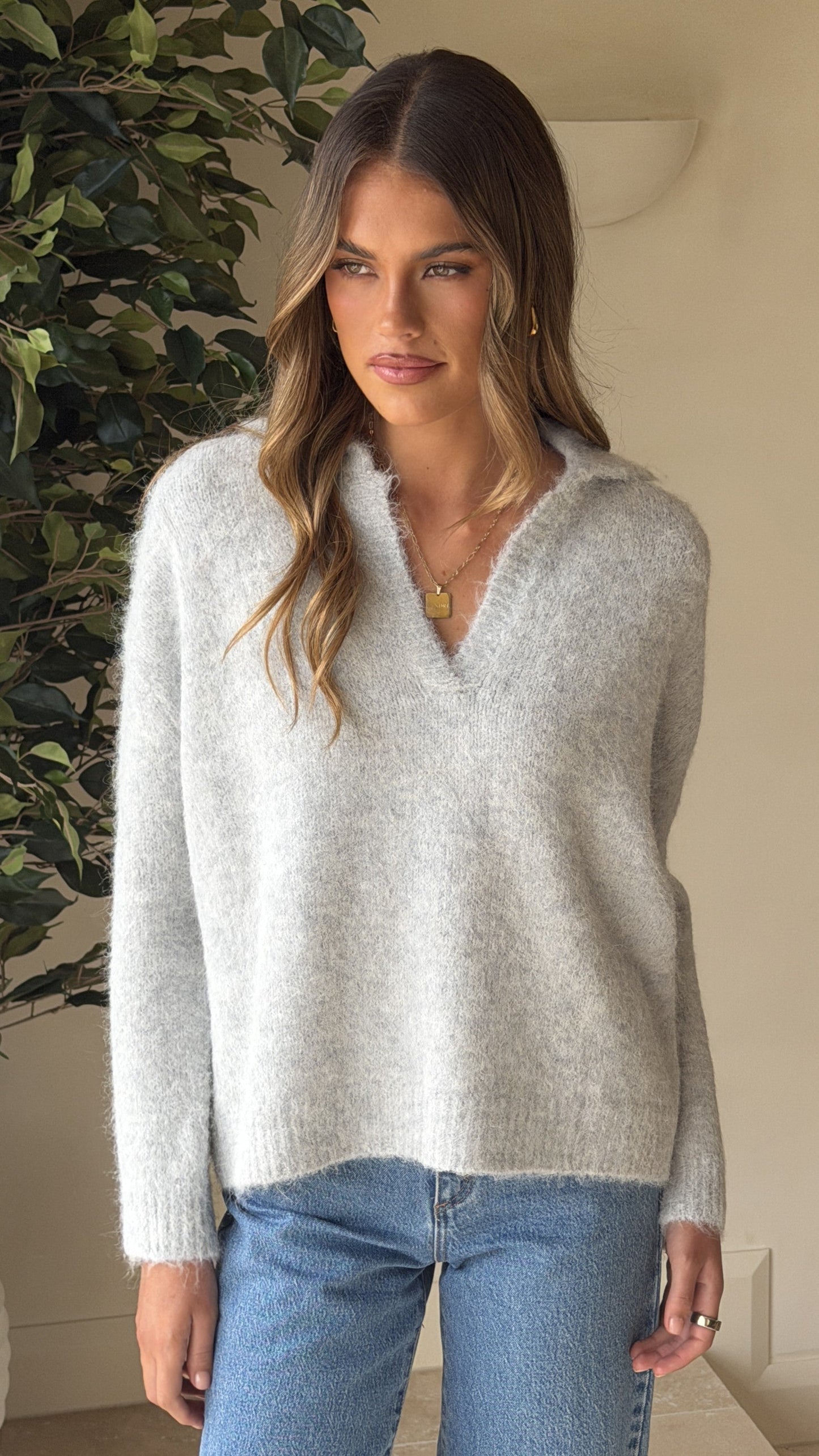 Kouvr Knit Sweater - Grey