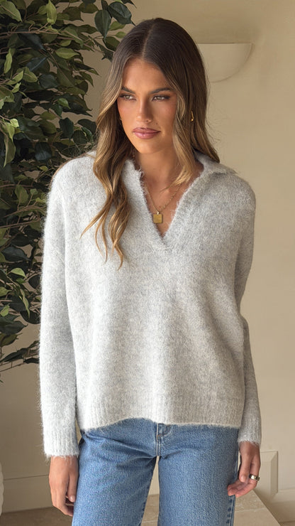 Kouvr Knit Sweater - Grey